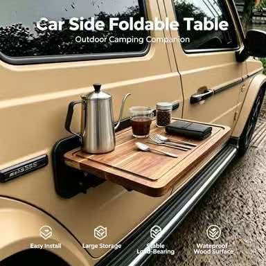 Outdoor Furniture Wood - Meja Lipat Kayu yang Mudah Dipasang