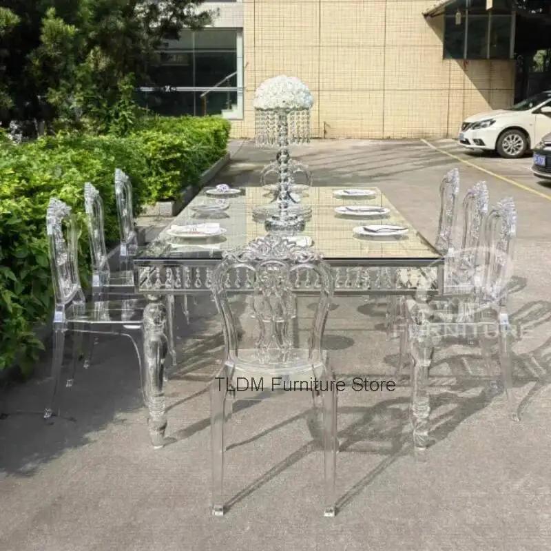 Outdoor Furniture Luxury - Kursi Pernikahan Mewah Outdoor Akrilik Transparan