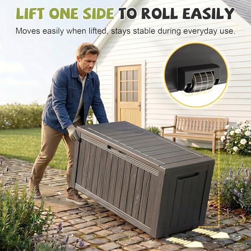 Kotak Penyimpanan Resin Tahan  - Outdoor Furniture Wood ulasan dan harga