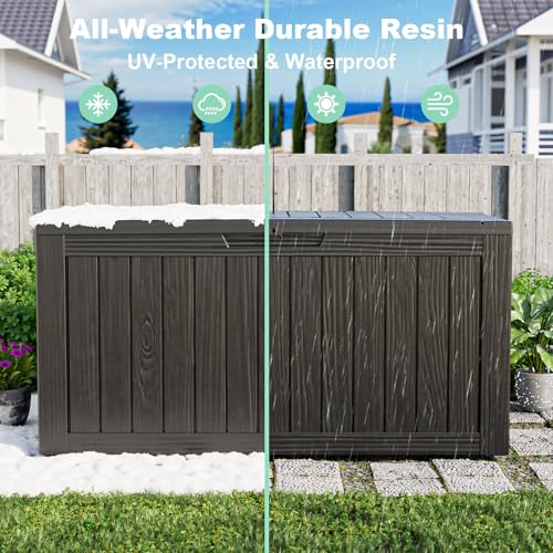 Kotak Penyimpanan Resin Tahan  - Outdoor Furniture Wood ulasan dan harga