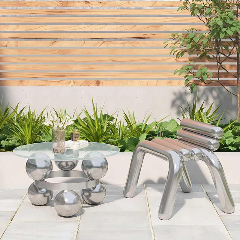 Kursi stainless steel mewah ri - Outdoor Furniture Luxury ulasan dan harga