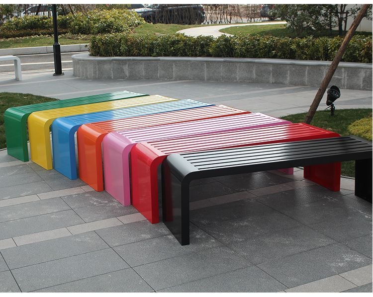Bangku taman panjang dari baja - Outdoor Furniture Metal Chairs ulasan dan harga
