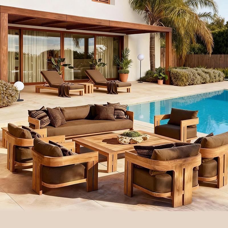 Set Sofa Kayu Jati Luar Ruanga - Outdoor Furniture Metal Chairs ulasan dan harga