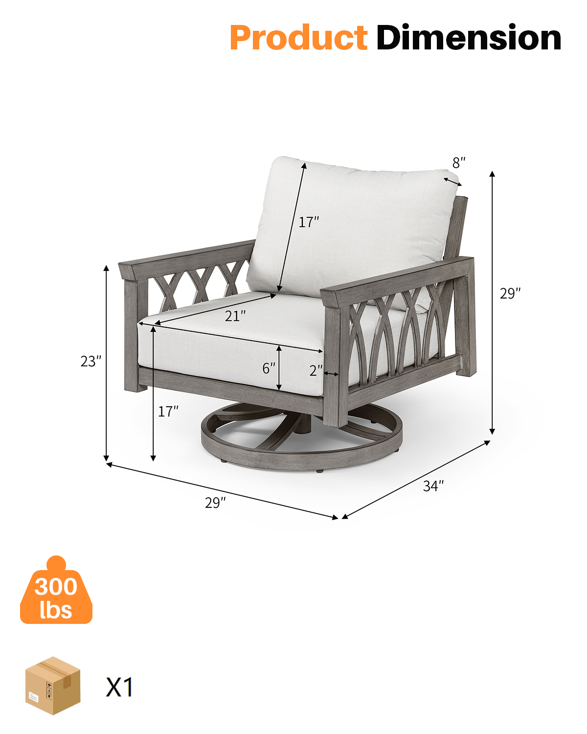 Kursi Berlengan Aluminium Puta - Outdoor Furniture Metal Chairs ulasan dan harga