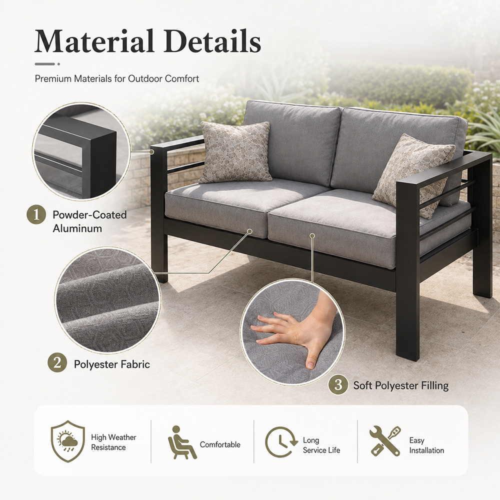 Set Furnitur Taman Sofa Patio  - Outdoor Furniture Luxury ulasan dan harga